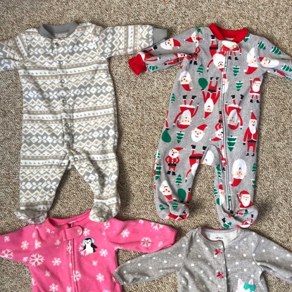 Carter’s 3 Month Fleece PJ’s bundle - Picture 2 of 10